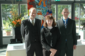 Hansjürgen Gebhardt (Institut ASER e.V.), Katharina Schwalm-Schäfer (MWME NRW) und André Klußmann (Institut ASER e.V.)