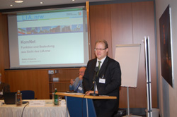 LIA.NRW-Präsident Steffen Röddecke skizzierte die Funktion und Bedeutung von KomNet aus Sicht des LIA.NRW.