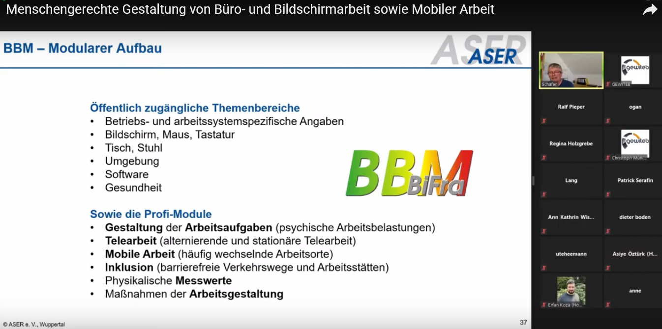Dipl.-Ing. Andreas Schäfer (Institut ASER e.V., Wuppertal) diskutierte das BBM-Verfahren am 18. Juni 2021 per Web-Seminar (Foto: ASER, Wuppertal).