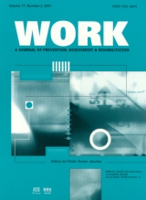 Work – A Journal of Prevention, Assessment and Rehabilitation - Supplement 1/2012